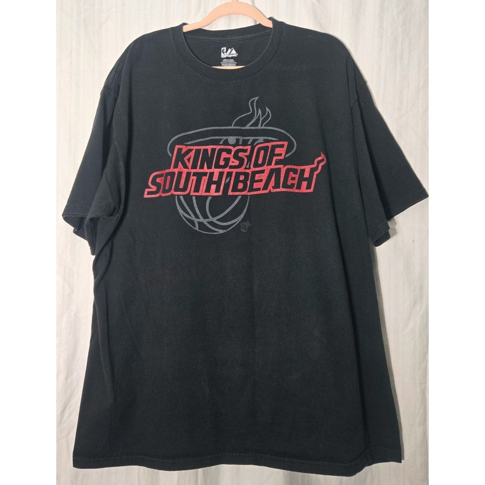 NBA Majestic Kingside South Beach Black Short Sleeve T Shirt 2XL